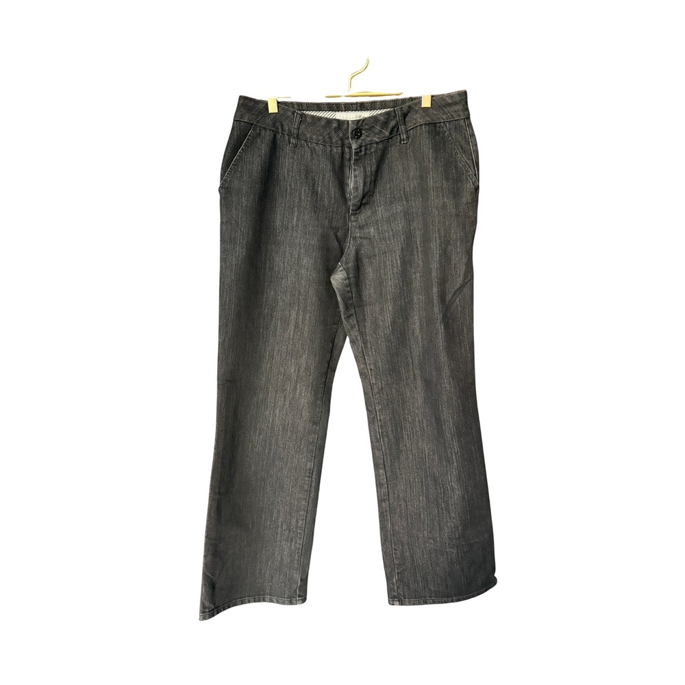 Chico's Platinum Black Wash Stretch Denim Bootcut Pants Women's Size 1.5 Regular